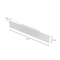 Aplique de pared LED Concha 47 cm, blanco