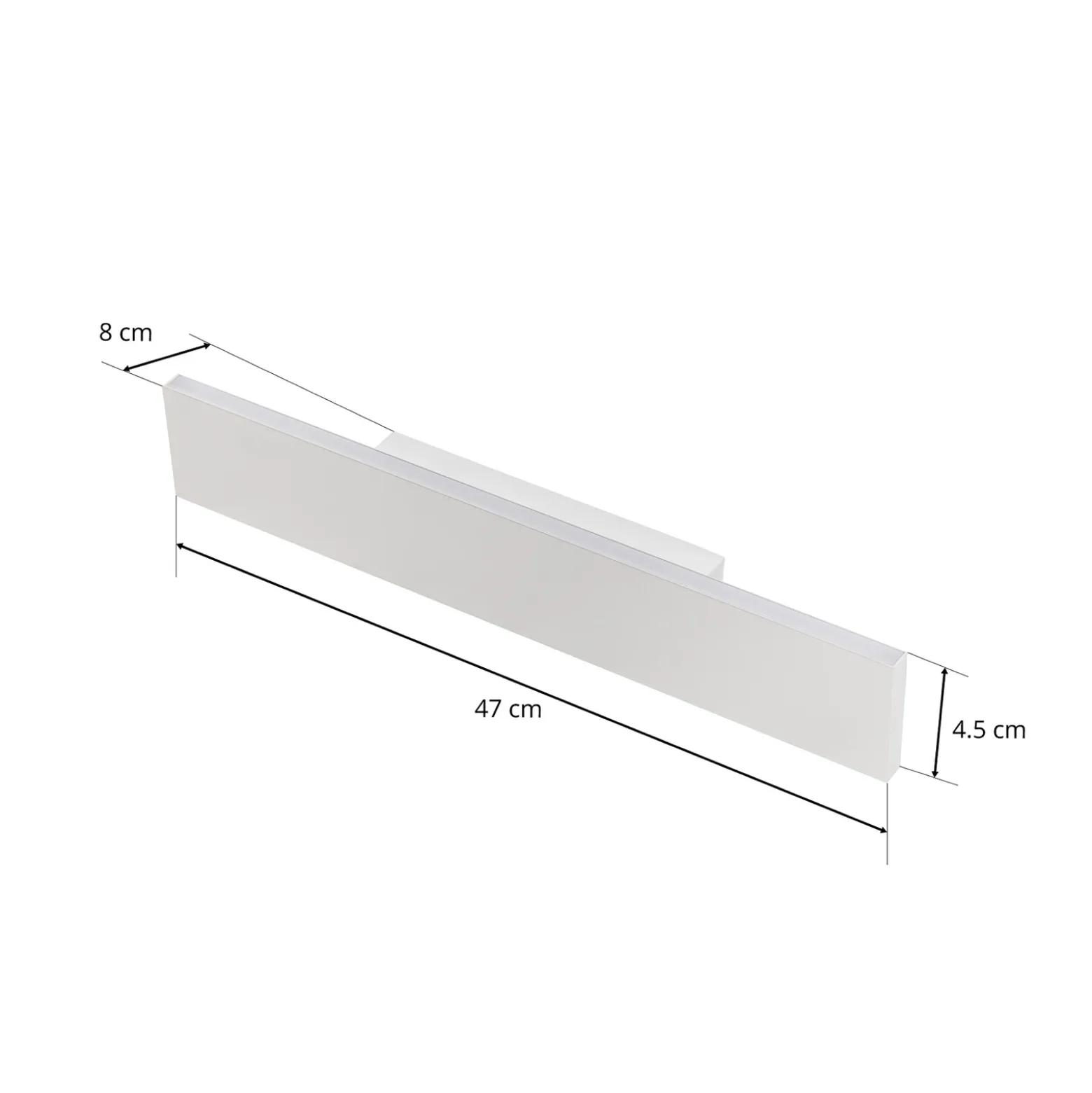 Aplique de pared LED Concha 47 cm, blanco