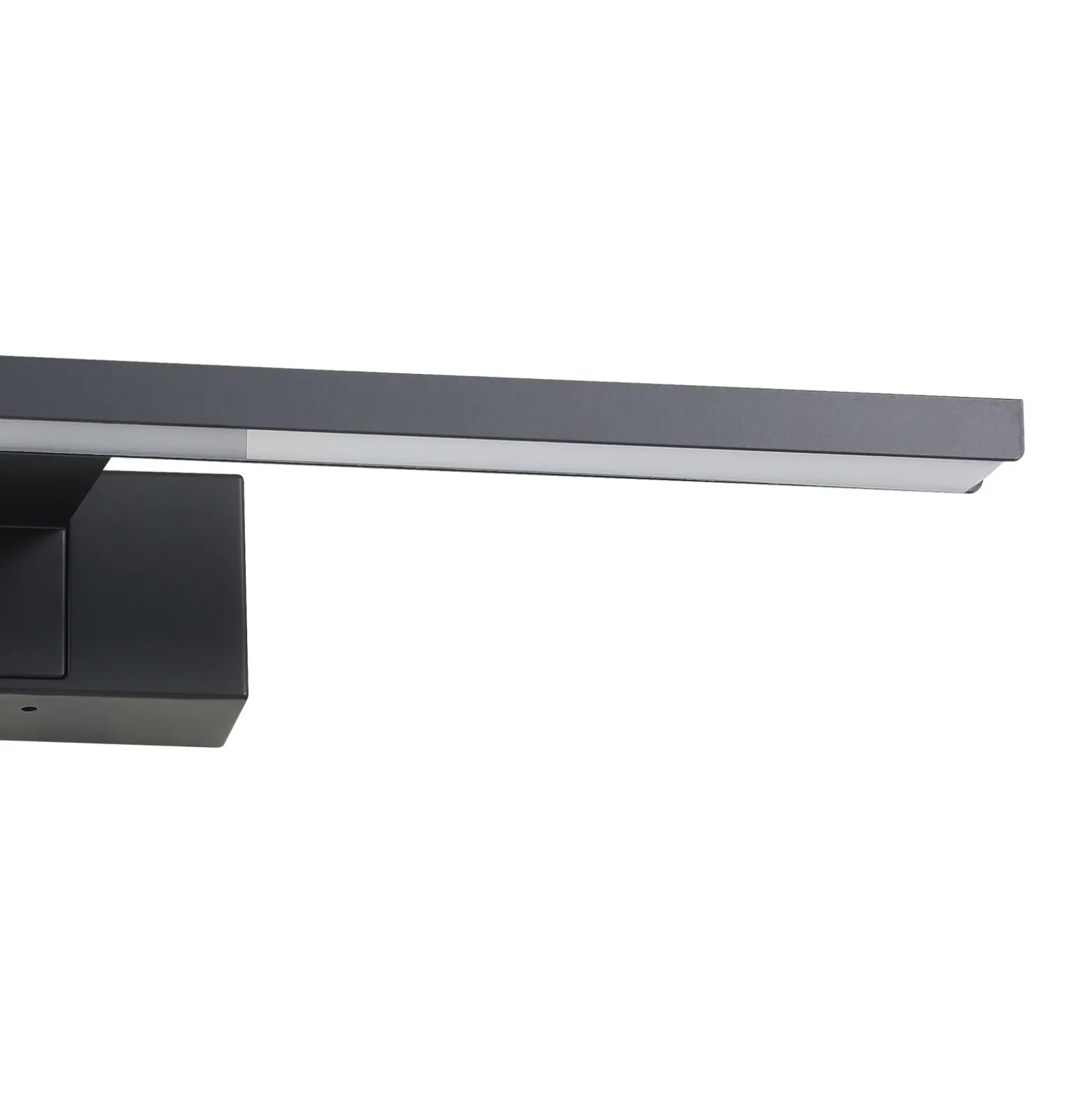 Aplique de pared LED Conettilla, negra, ancho 40 cm, IP44, CCT