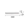 Aplique de pared LED Dorica de IDEAL LUX, color acero, altura 30 cm, metal