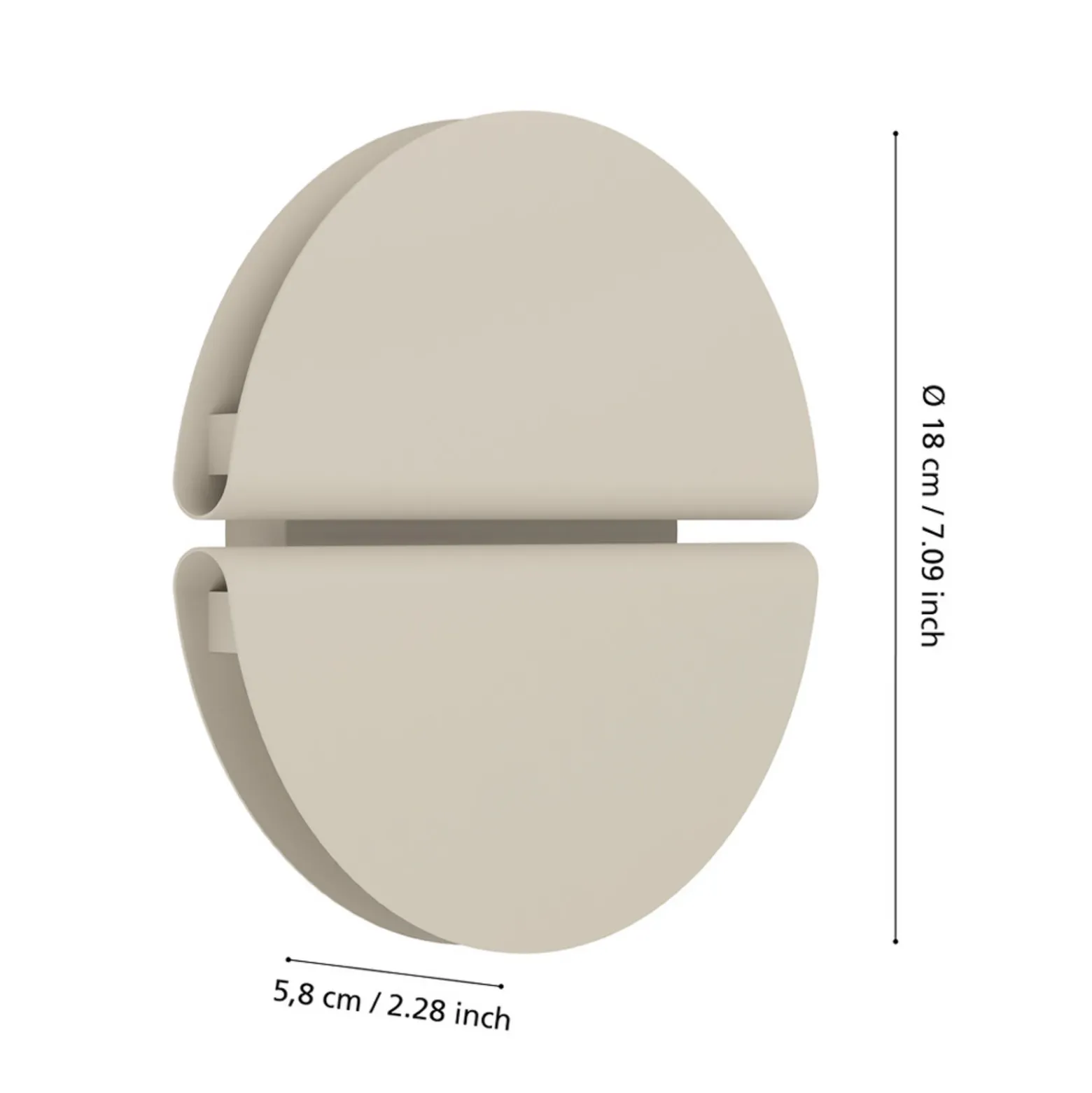 Aplique de pared LED EGLO PIANOSA, beige, Ø 18 cm, IP44, CCT
