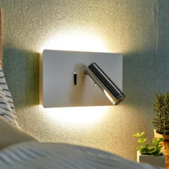 Aplique de pared LED Elske con brazo de lectura