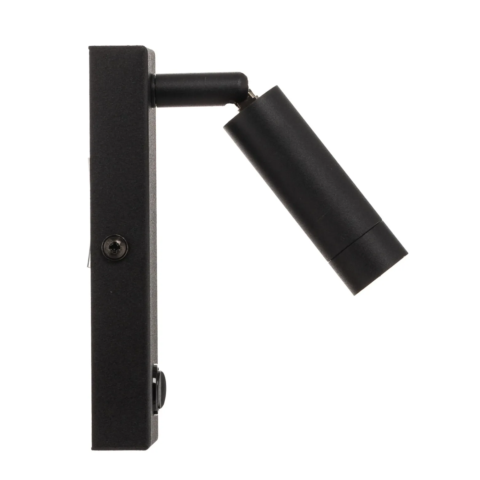 Aplique de pared LED Enzo angular con interruptor, negro