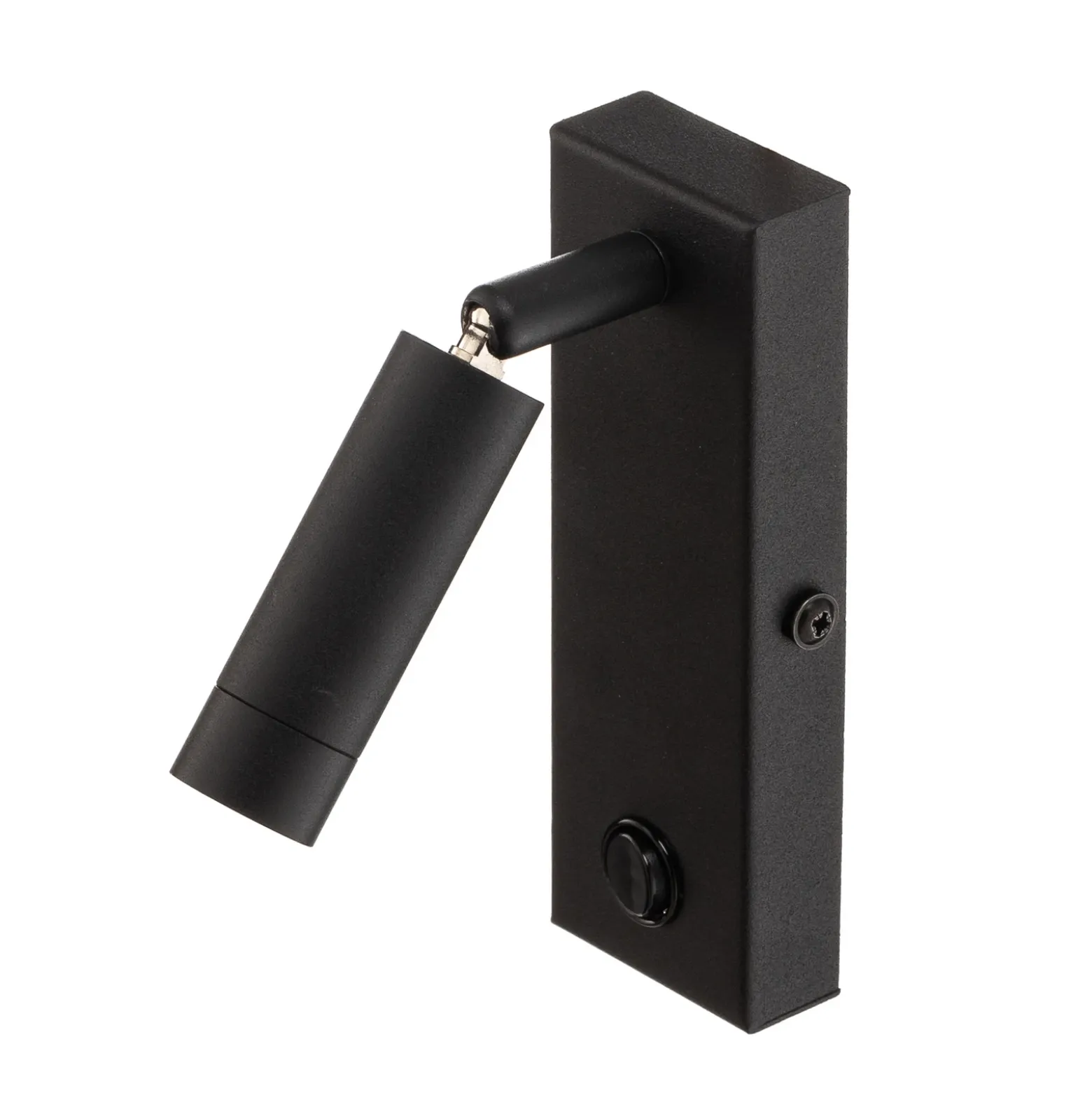 Aplique de pared LED Enzo angular con interruptor, negro