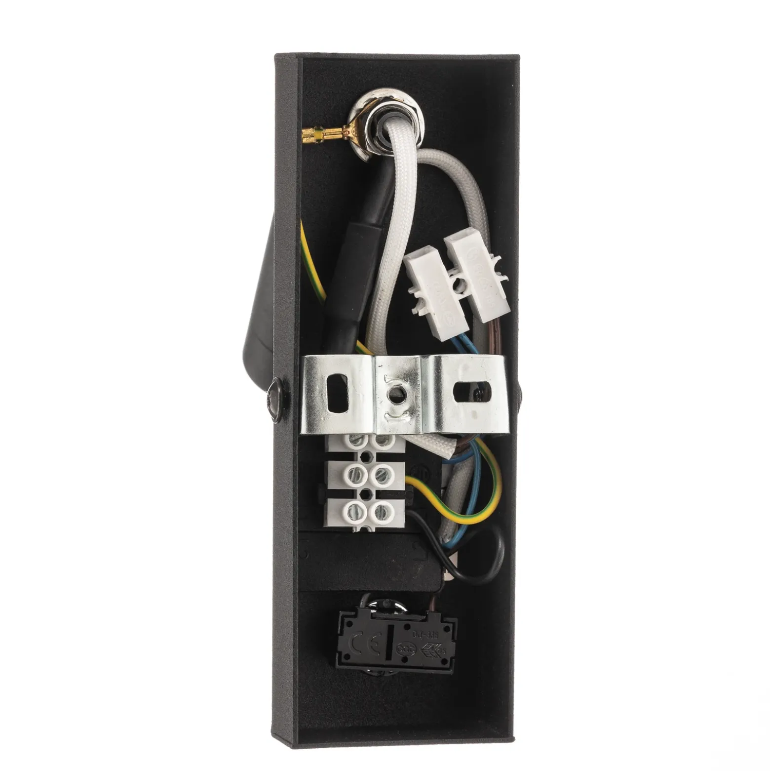 Aplique de pared LED Enzo angular con interruptor, negro