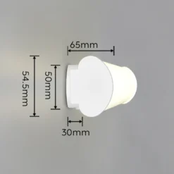 Aplique de pared LED Ernesto, blanco mate, 40 cm de ancho, 4.000 K, IP44