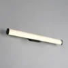 Aplique de pared LED Ernesto, negro, 60 cm de ancho, 3.000 K, IP44