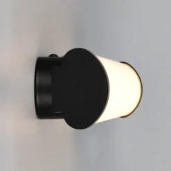 Aplique de pared LED Ernesto, negro, 60 cm de ancho, 3.000 K, IP44