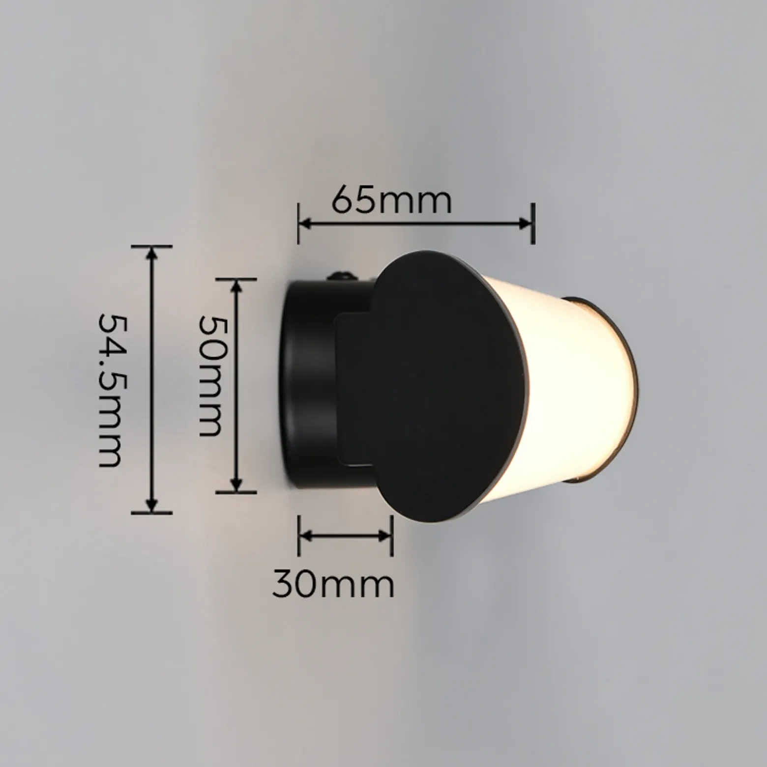 Aplique de pared LED Ernesto, negro, 60 cm de ancho, 3.000 K, IP44