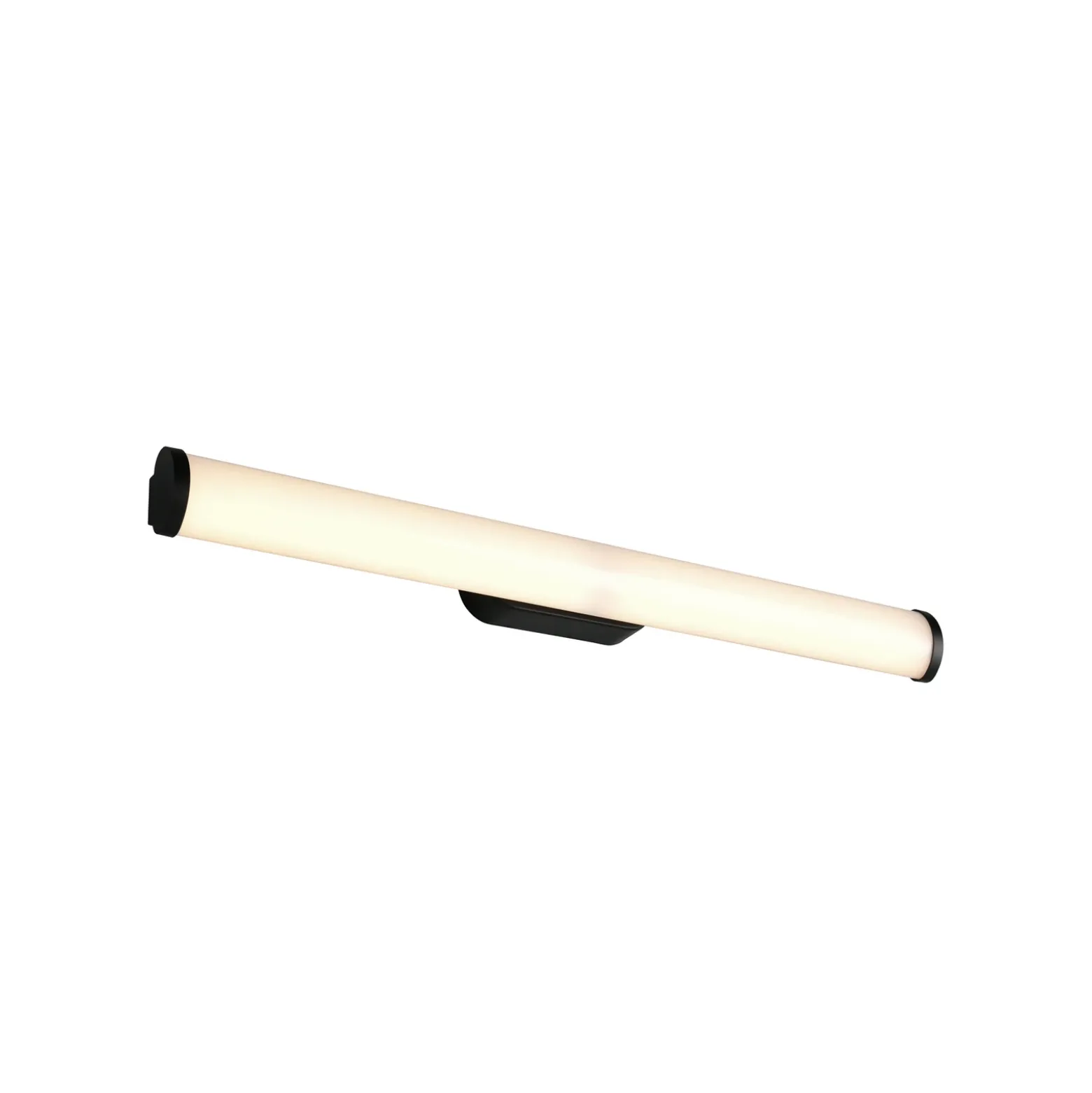 Aplique de pared LED Ernesto, negro, 60 cm de ancho, 3.000 K, IP44