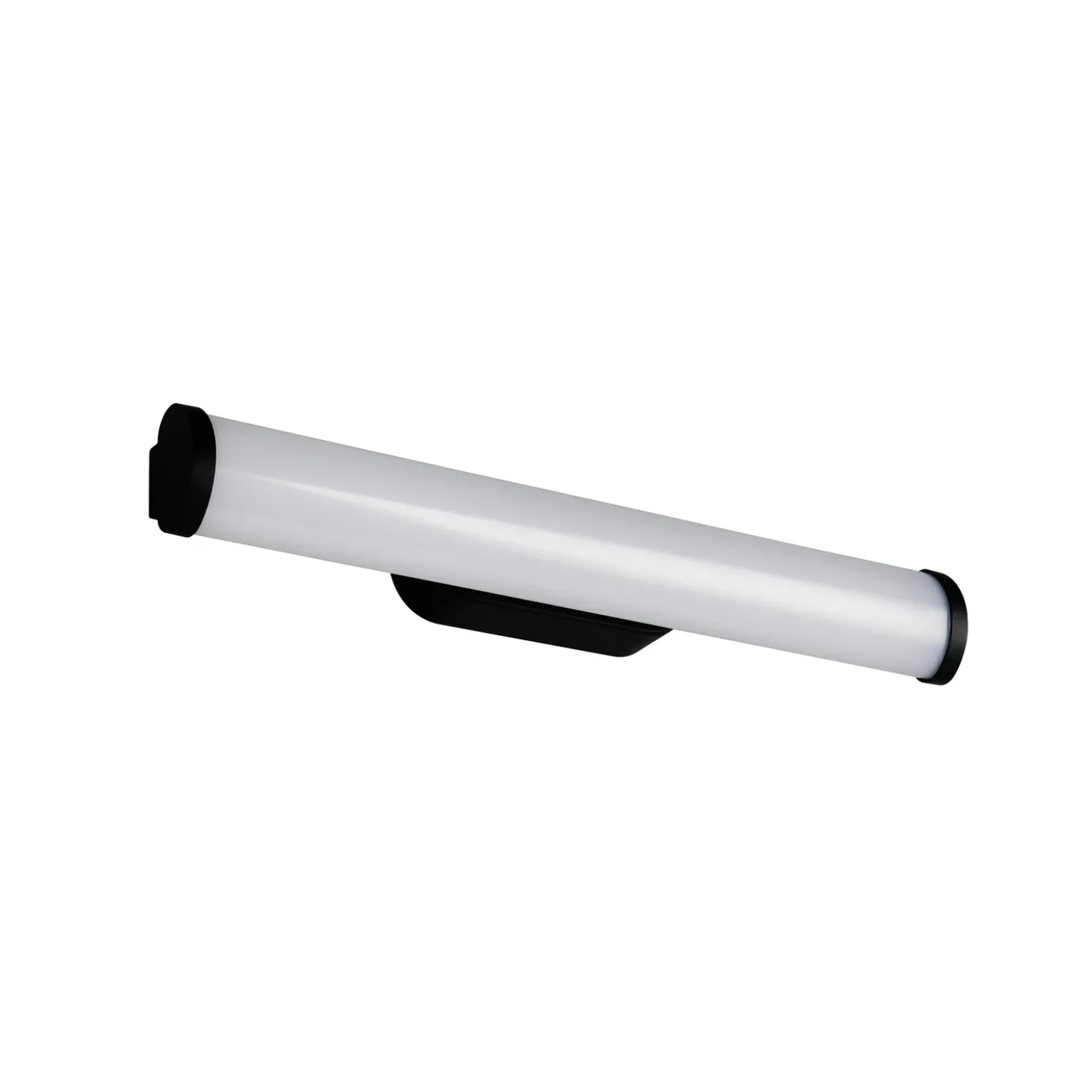 Aplique de pared LED Ernesto, negro, 40 cm de ancho, 3.000 K, IP44