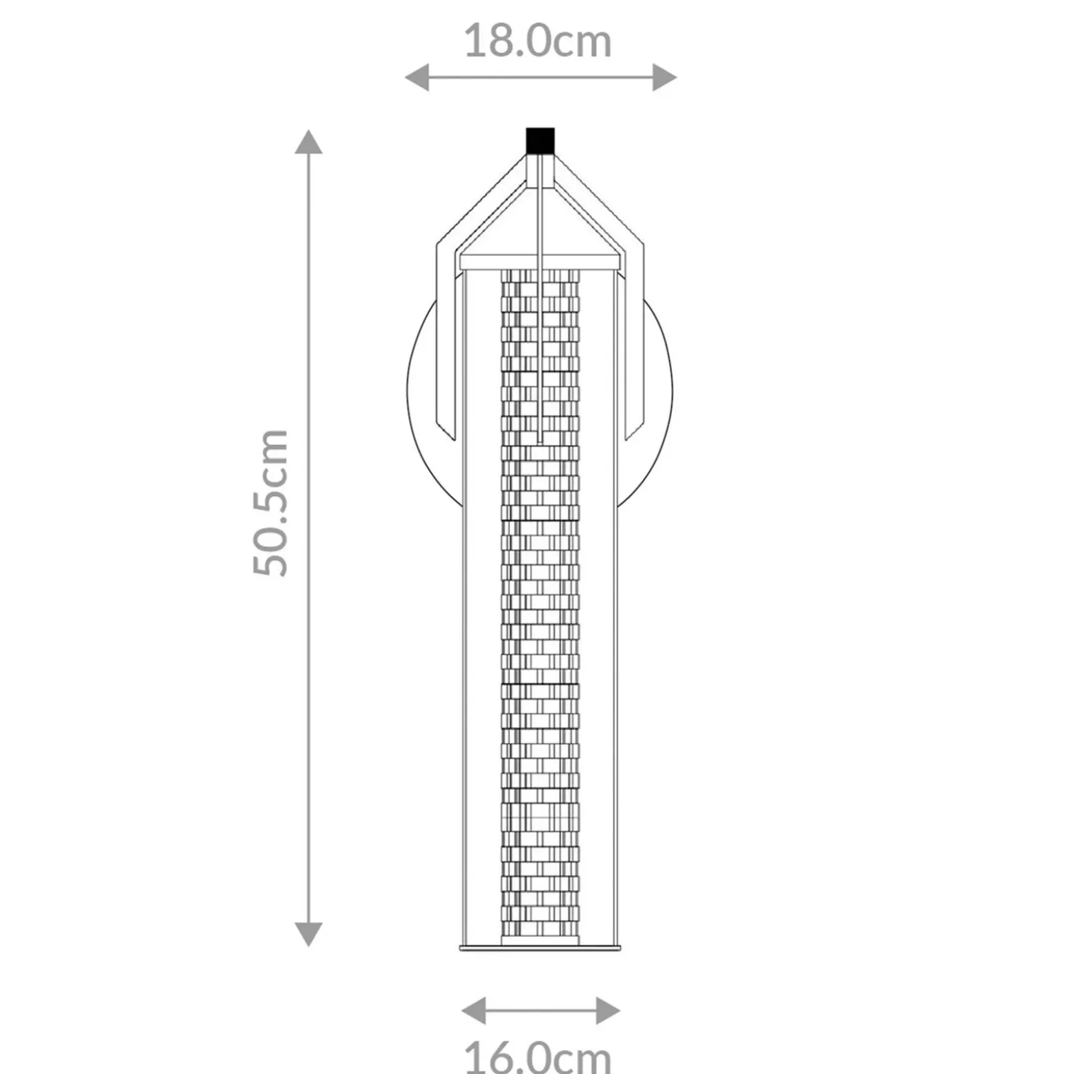 Aplique de pared LED ESPADA, cromado pulido, Ø 16 cm, metal IP44