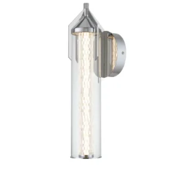 Aplique de pared LED ESPADA, cromado pulido, Ø 16 cm, metal IP44
