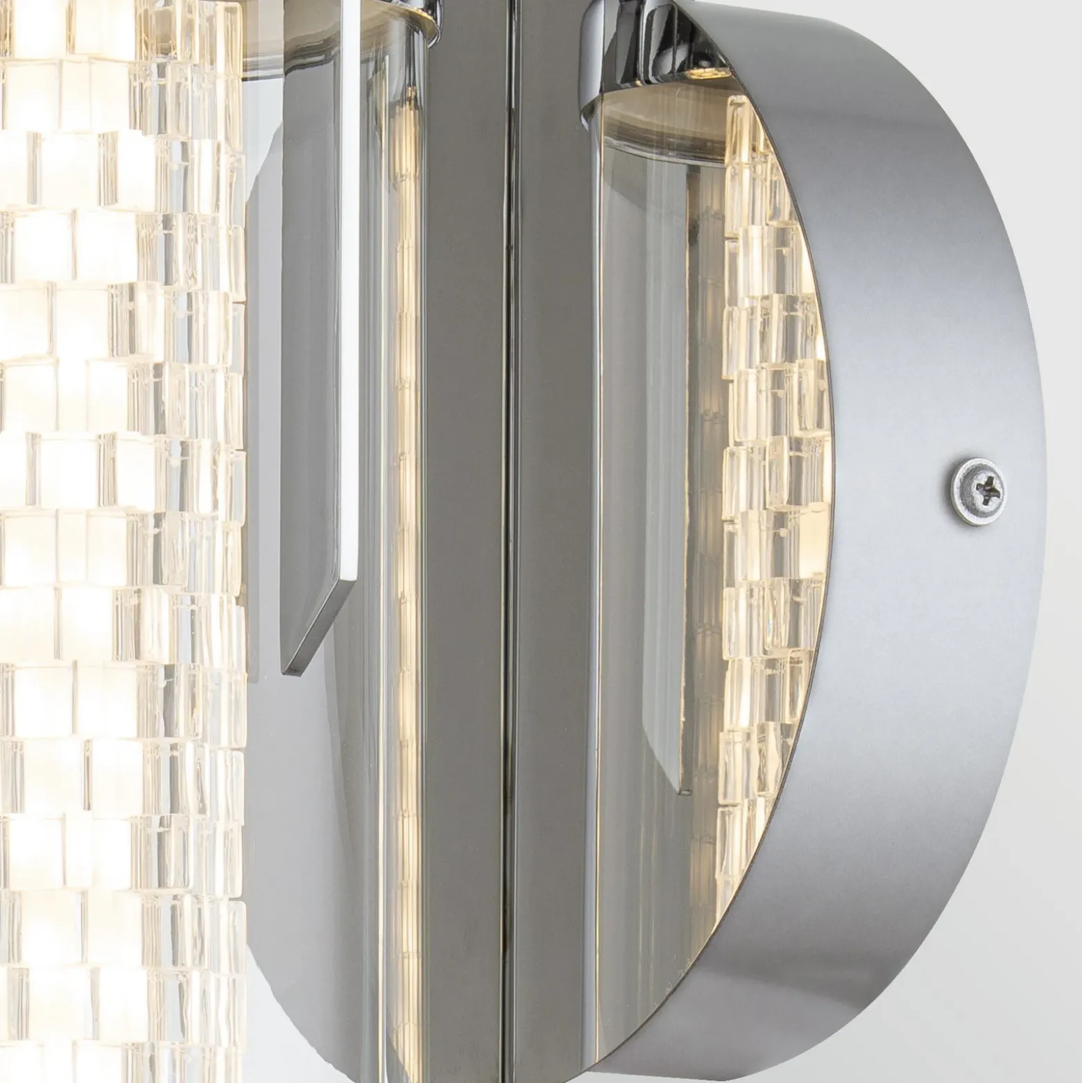 Aplique de pared LED ESPADA, cromado pulido, Ø 16 cm, metal IP44