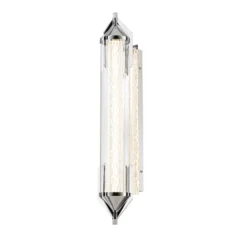 Aplique de pared LED ESPADA, cromado pulido, ancho 70 cm, metal, IP44