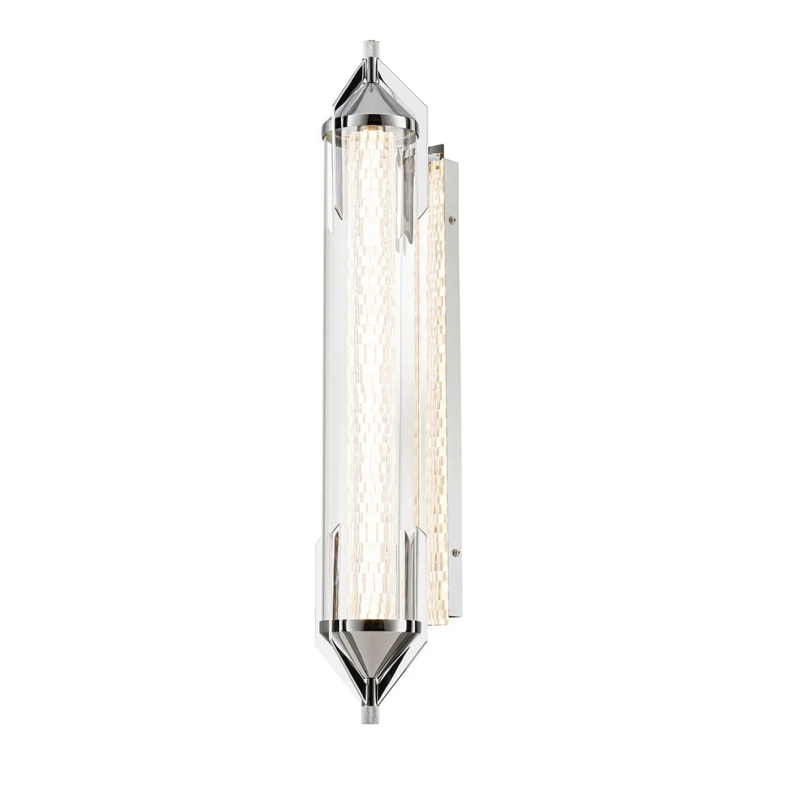 Aplique de pared LED ESPADA, cromado pulido, ancho 70 cm, metal, IP44