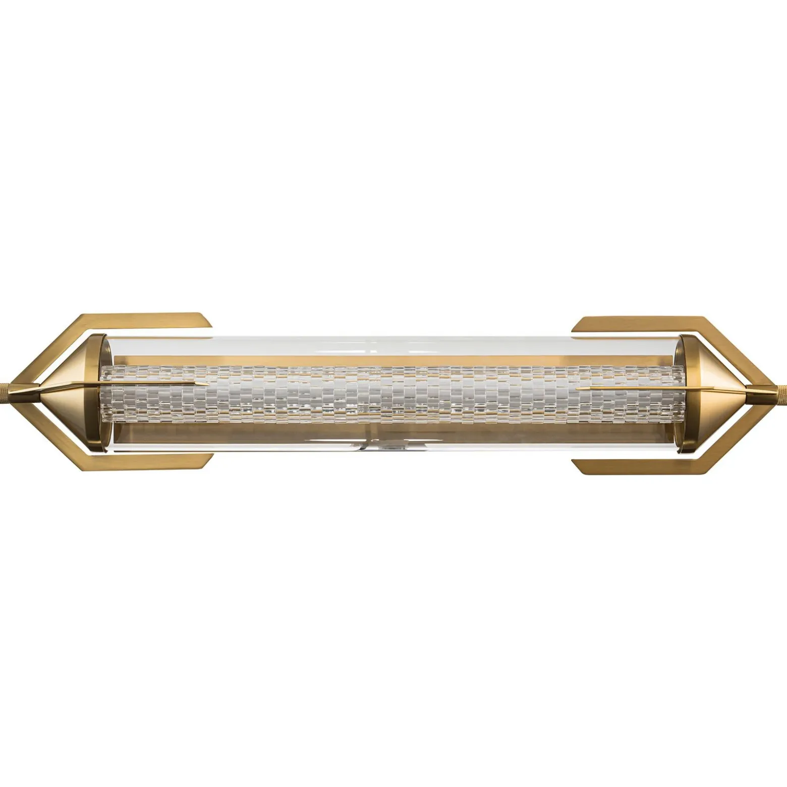 Aplique de pared LED ESPADA dorado cepillado Ancho 70 cm Metal IP44