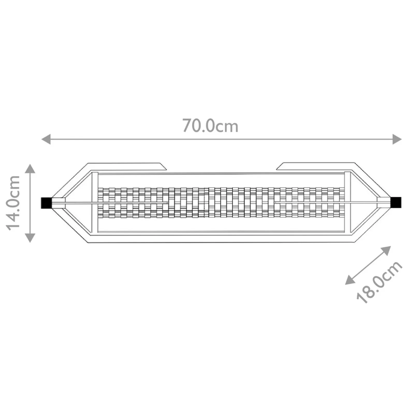 Aplique de pared LED ESPADA dorado cepillado Ancho 70 cm Metal IP44