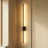 Aplique de pared LED Flash, negro, altura 108 cm metal 1 luz