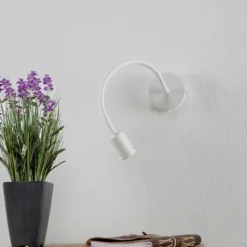 Aplique de pared LED flexible Focus, blanco