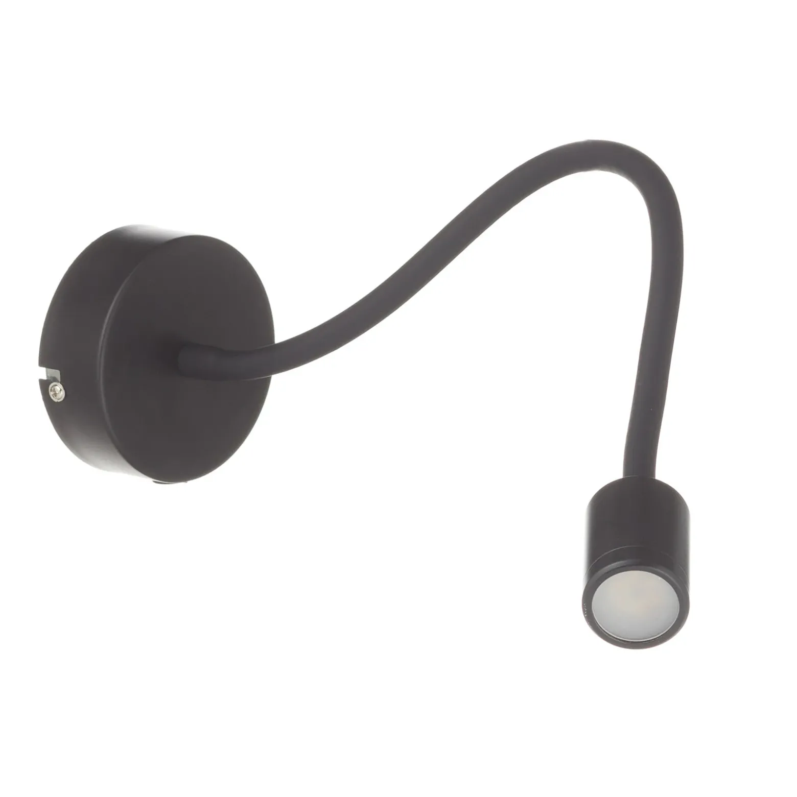 Aplique de pared LED flexible Focus, negro