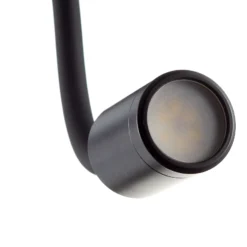 Aplique de pared LED flexible Focus, negro