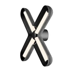 Aplique de pared LED «Fuzz» de LOOM DESIGN, negro/negro, 50 cm