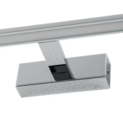 Aplique de pared LED Gallery, color cromo, metal anchura 62 cm IP44