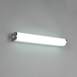 Aplique de pared LED Giacomo, 41 cm de ancho, cromado, metal, IP44