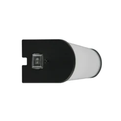 Aplique de pared LED Giacomo, 41 cm de ancho, negro, metal, IP44