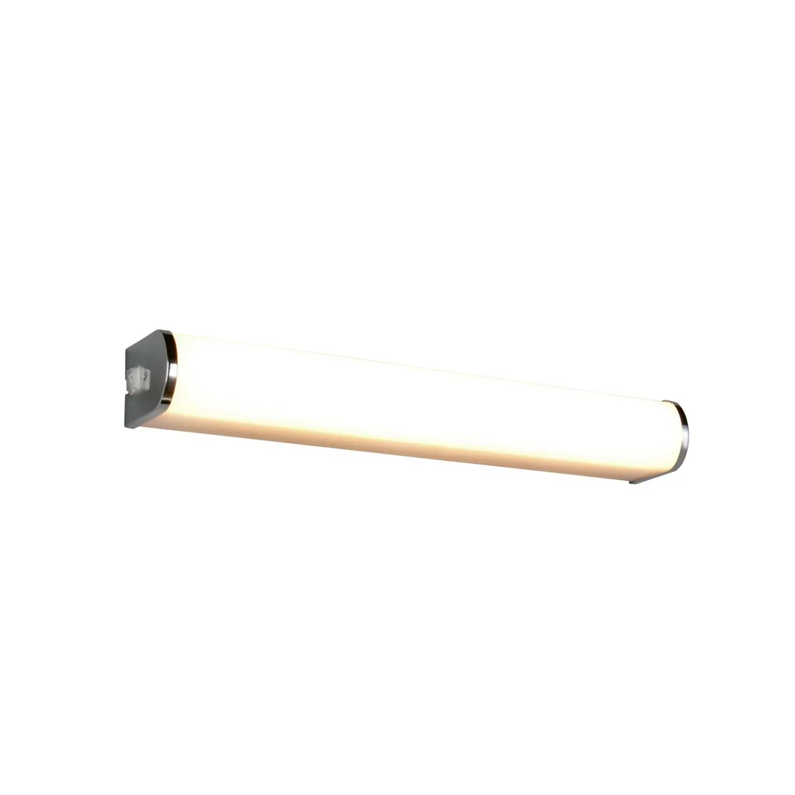 Aplique de pared LED Giacomo, 41 cm de ancho, cromado, metal, IP44