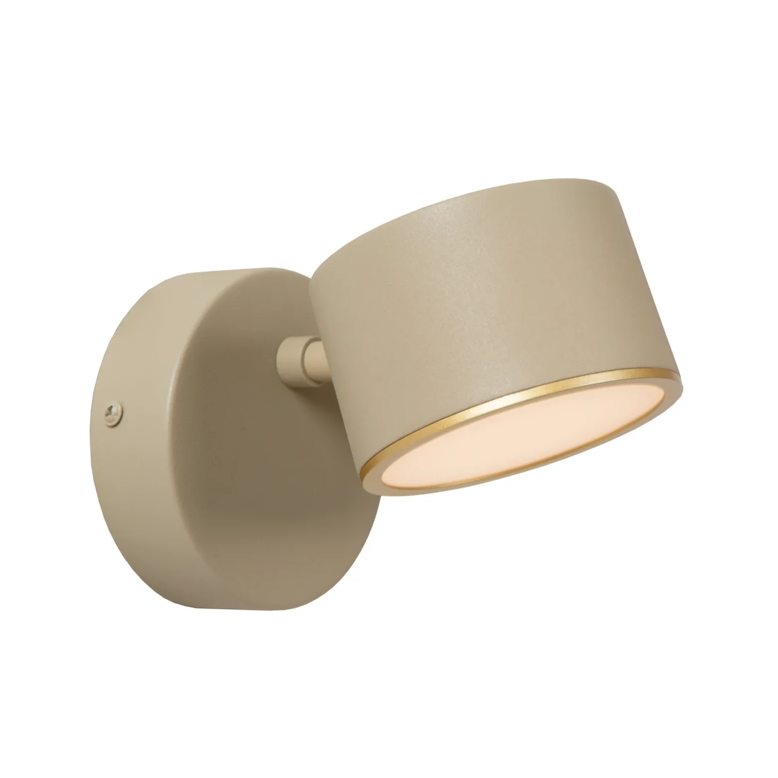 Aplique de pared LED Gian, color topo, ancho 11 cm, metal