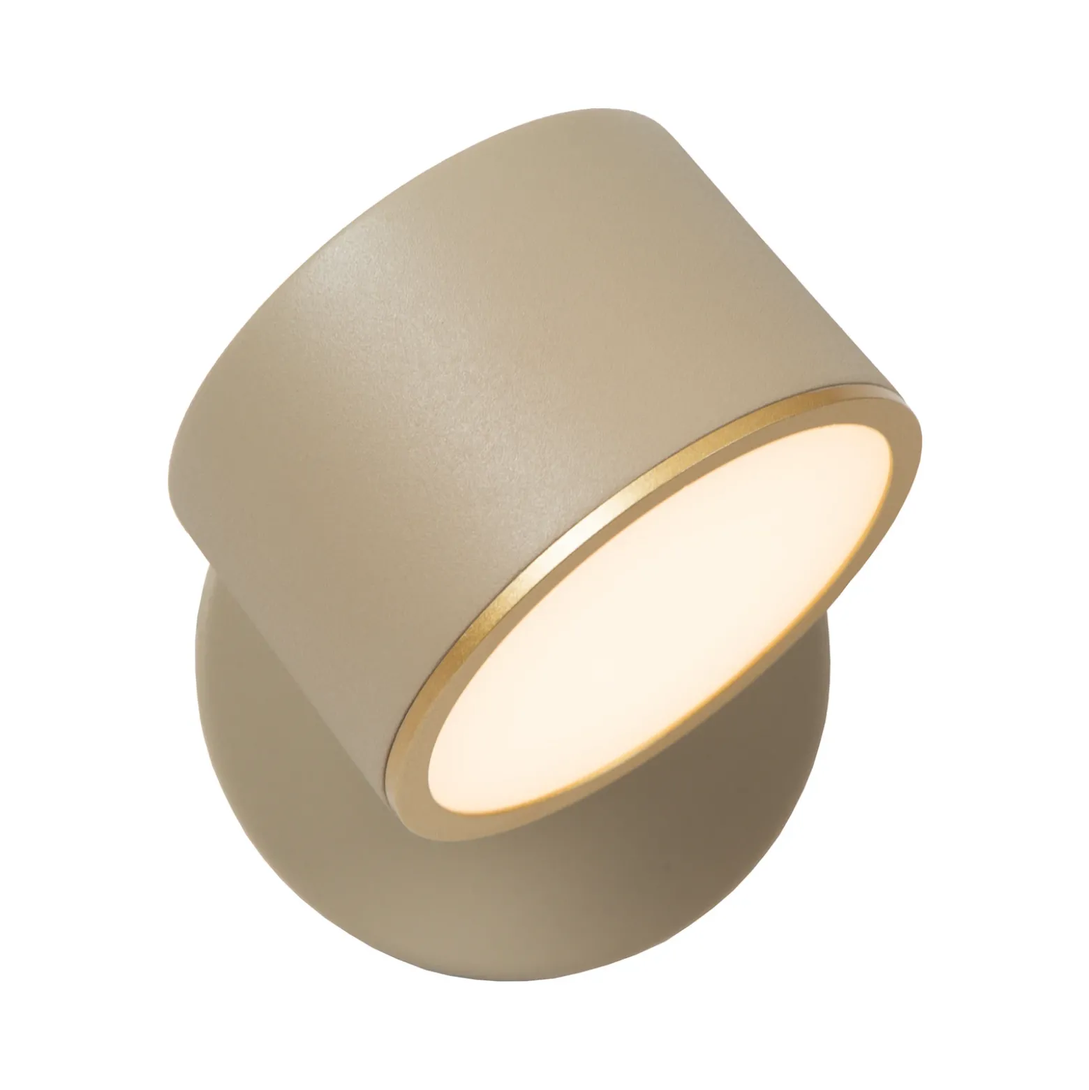 Aplique de pared LED Gian, color topo, ancho 11 cm, metal