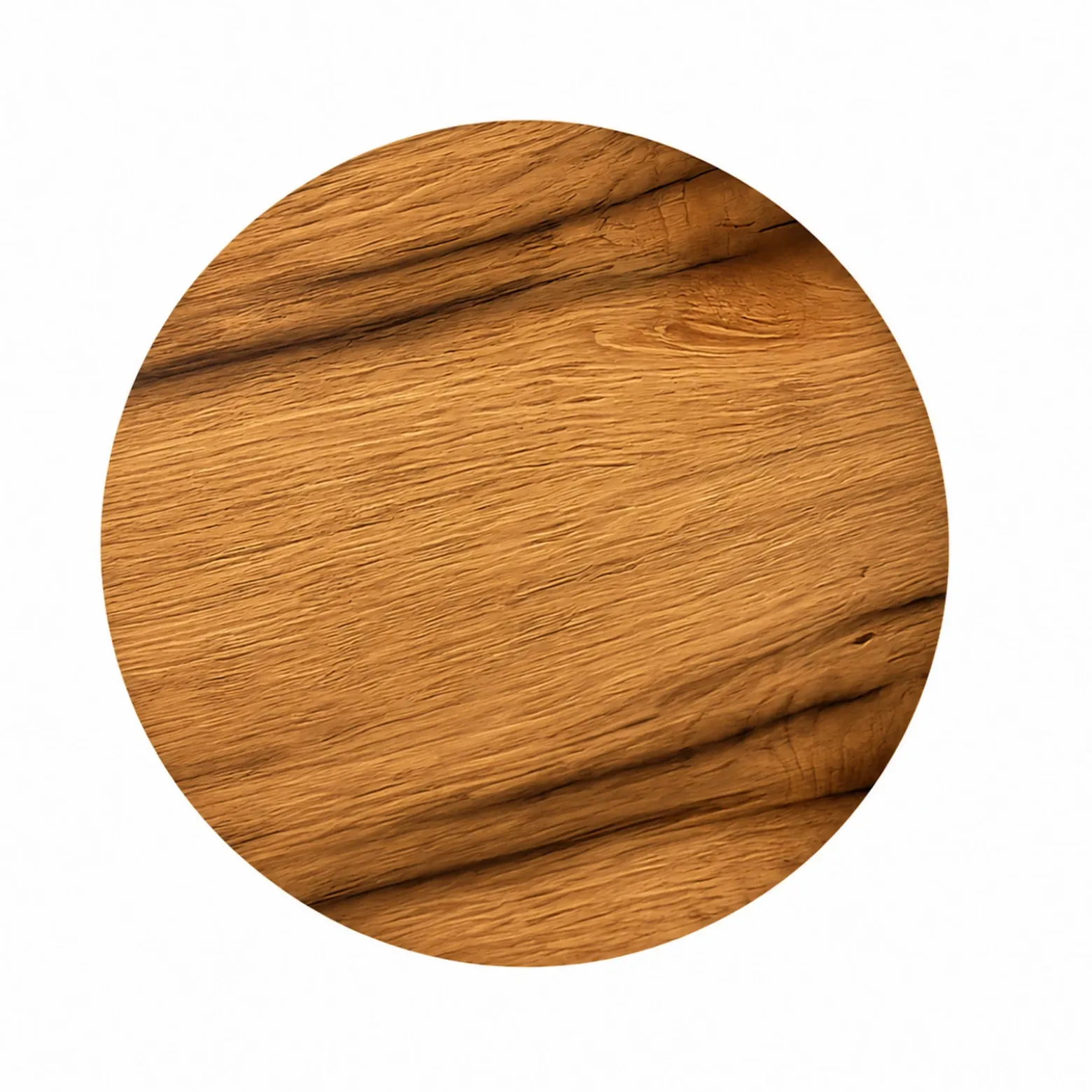 Aplique de pared LED Havana M, roble con nudos/metal, Ø 34 cm, IP44