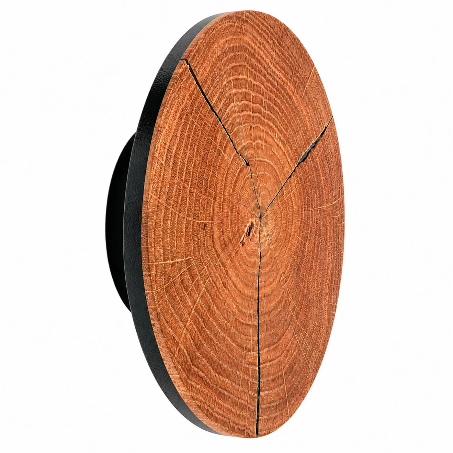 Aplique de pared LED Havana S, madera de frente/metal, Ø 19 cm