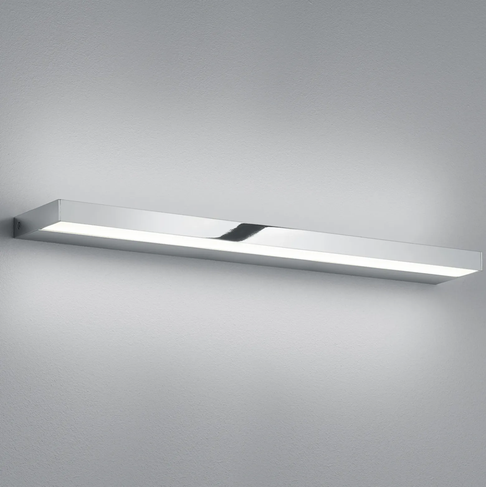 Aplique de pared LED Helestra Slat, cromo, 60 cm