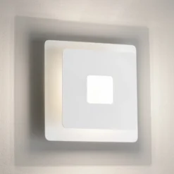 Aplique de pared LED Hennes, ancho 18 cm, blanco
