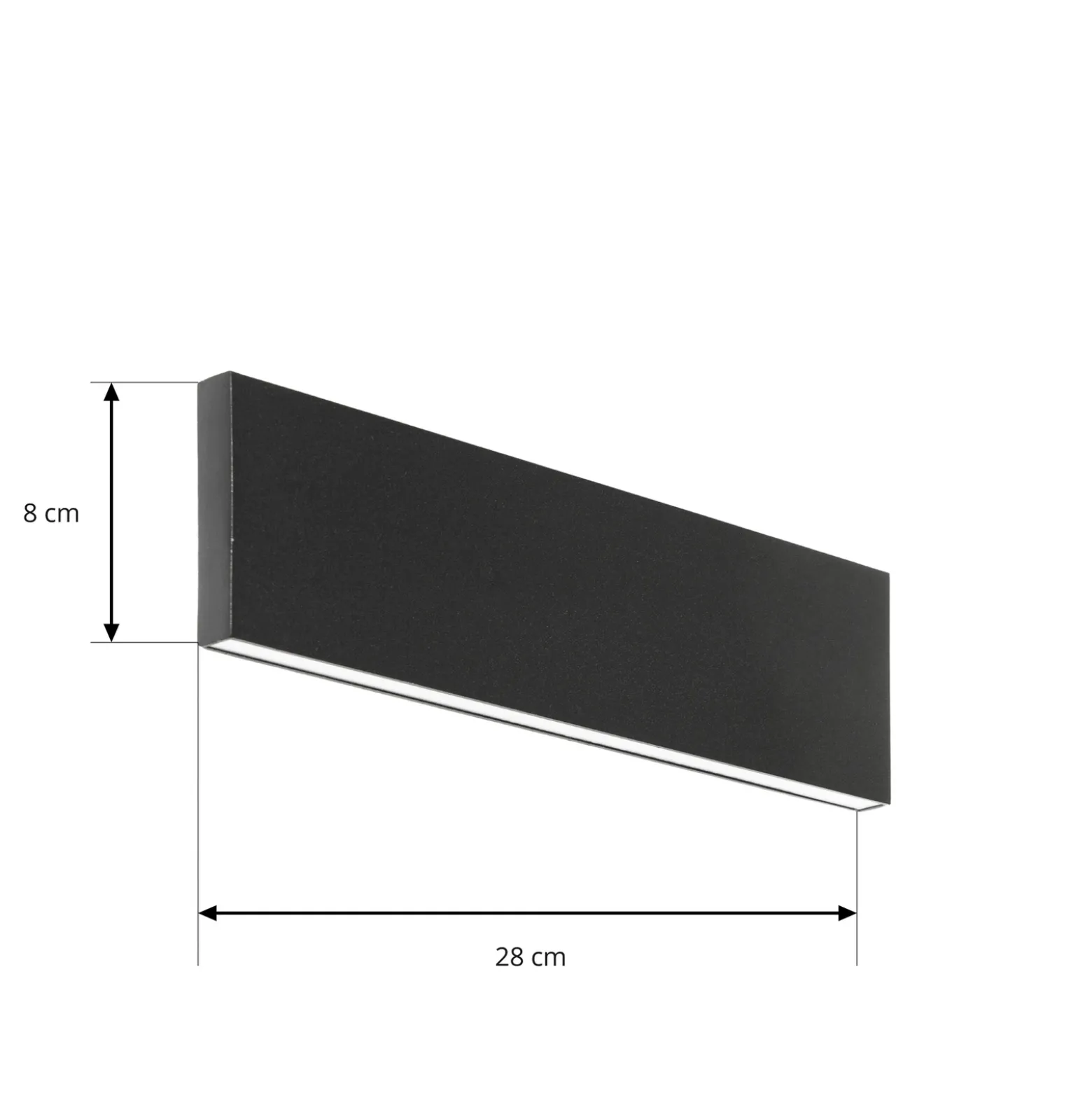 Aplique de pared LED Ignazia de Lindby, 28 cm, negro, metal, arriba/abajo