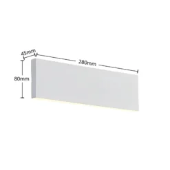 Aplique de pared LED Ignazia de Lindby, 28 cm, blanco, metal, arriba/abajo