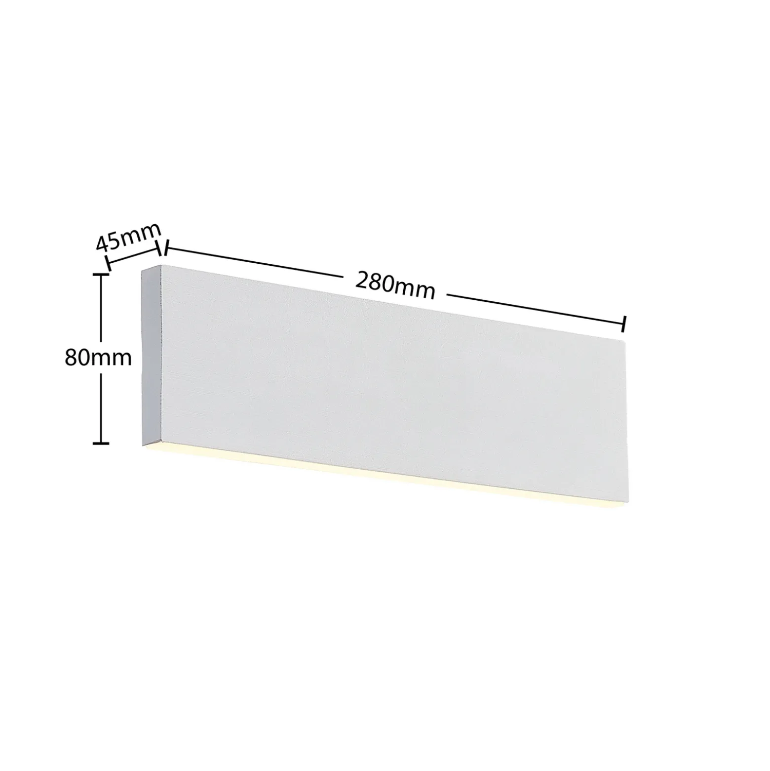 Aplique de pared LED Ignazia de Lindby, 28 cm, blanco, metal, arriba/abajo
