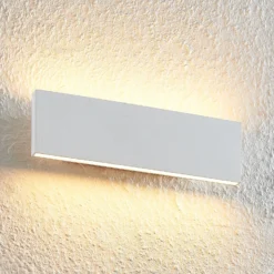 Aplique de pared LED Ignazia de Lindby, 28 cm, blanco, metal, arriba/abajo