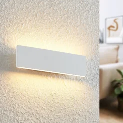 Aplique de pared LED Ignazia de Lindby, 28 cm, blanco, metal, arriba/abajo