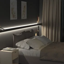 Aplique de pared LED Intero-Line, negro, 120 cm, aluminio, CCT arriba/abajo