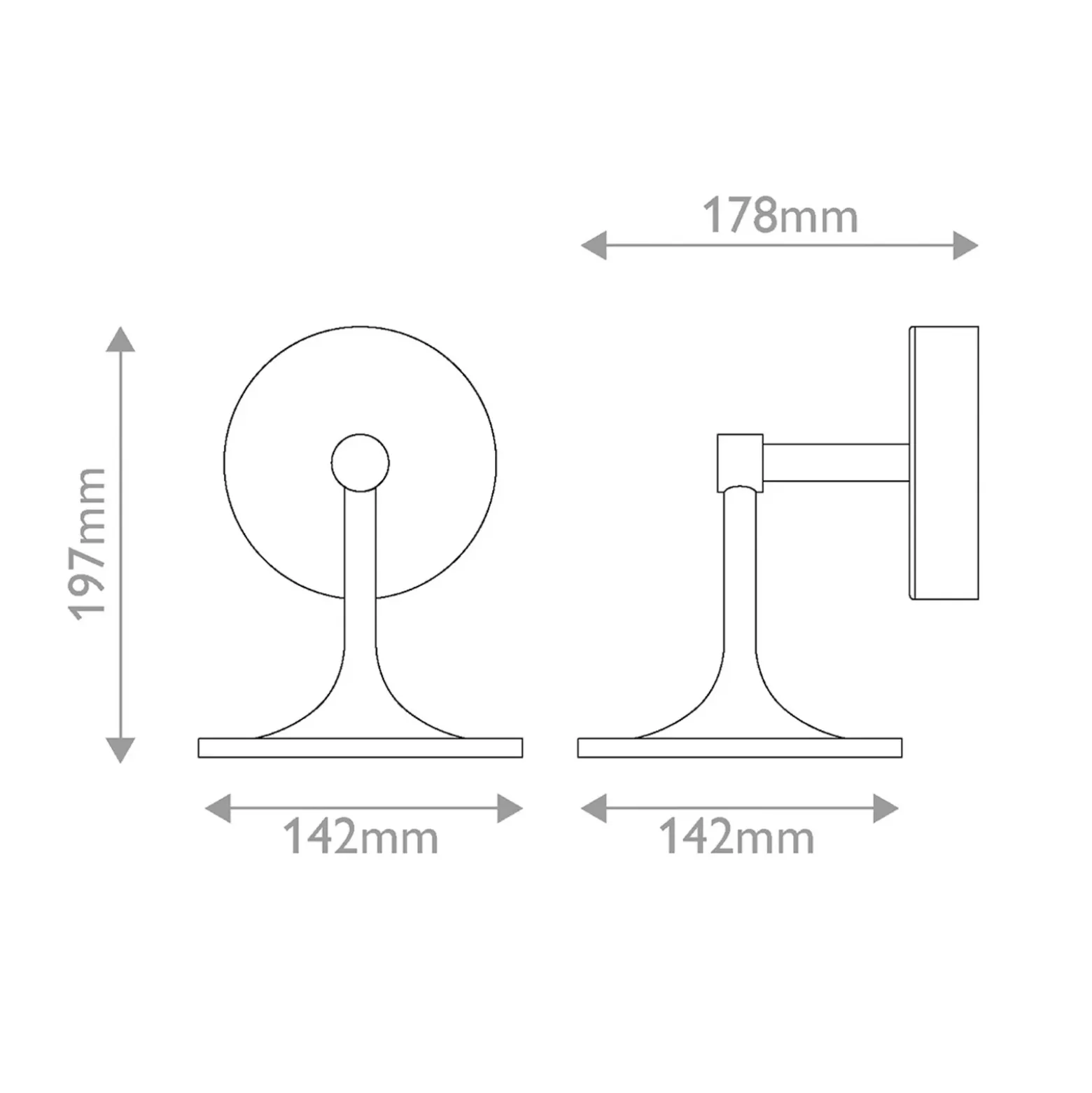 Aplique de pared LED Issa, color dorado, altura 20 cm, metal, IP44