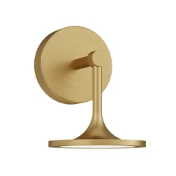 Aplique de pared LED Issa, color dorado, altura 20 cm, metal, IP44