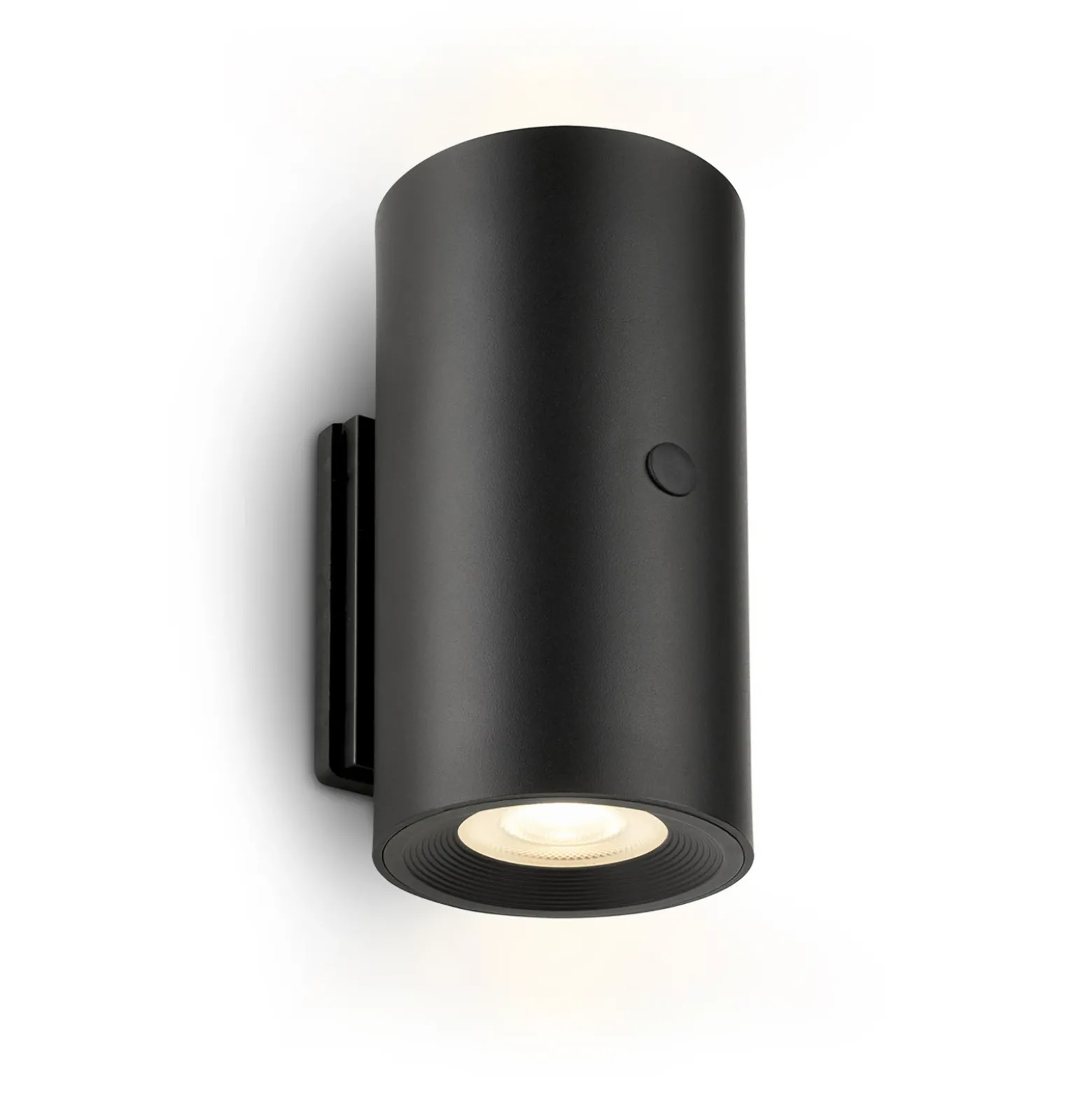 Aplique de pared LED Isy, negro mate, plástico, 3000 K