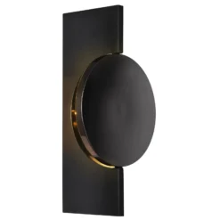 Aplique de pared LED Jasper, altura 28 cm, negro mate, metal