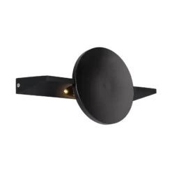 Aplique de pared LED Jasper, altura 28 cm, negro mate, metal