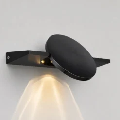 Aplique de pared LED Jasper, altura 28 cm, negro mate, metal