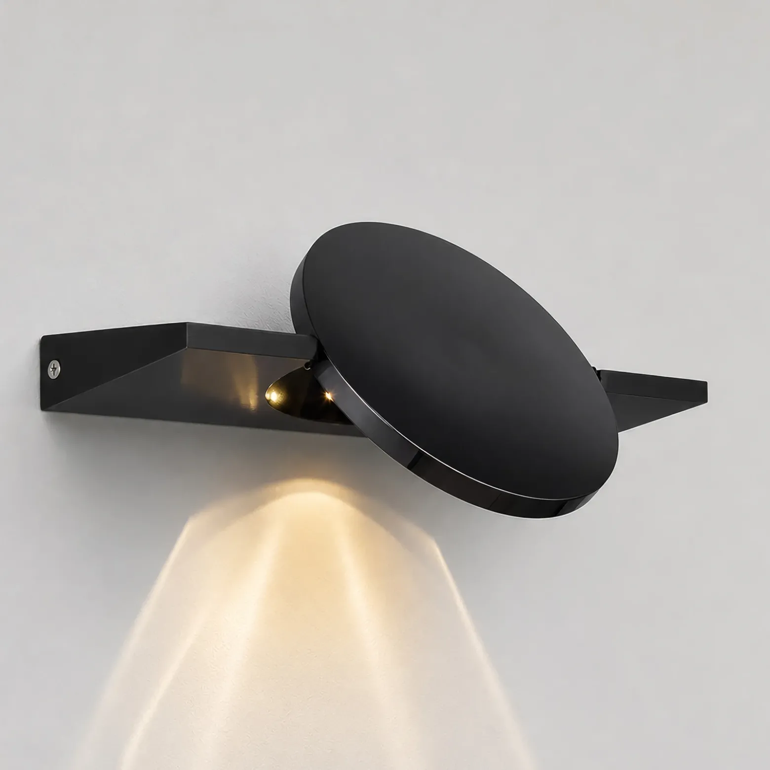 Aplique de pared LED Jasper, altura 28 cm, negro mate, metal